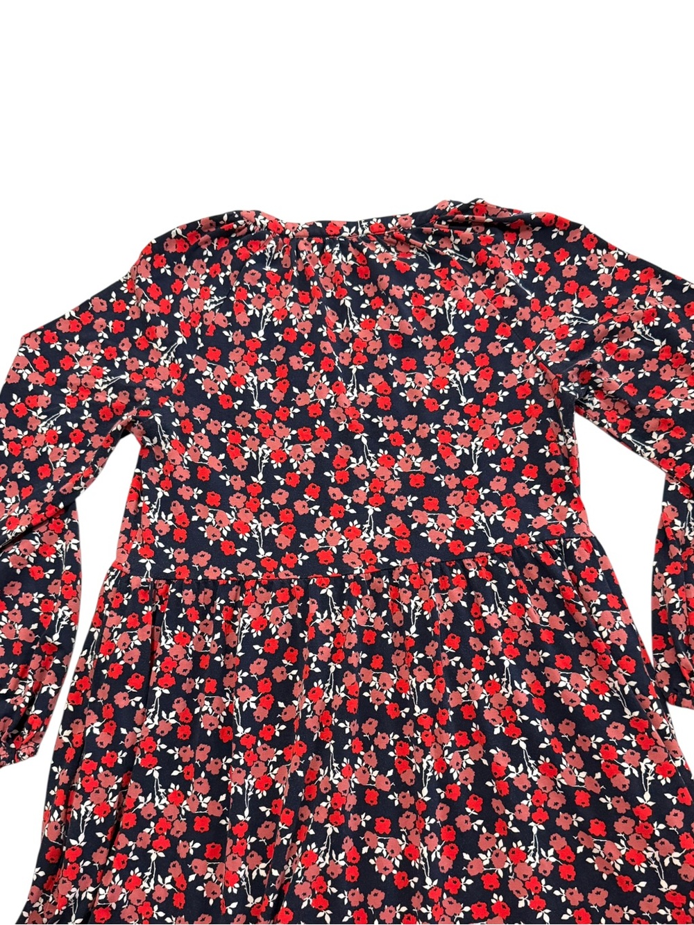 BODEN Willow Dark Floral‎ Midi Dress Size 8 Long Sleeve V-Neck Pullover Fall - Picture 8 of 16